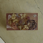 Шкатулка из эпоксидной смолы с цветами розовая Epoxy Resin Rectangular Box Pink варинант исполнения - 3 | Loft Concept в Перми