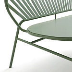 Зелёная скамья из стали Goodwin Metal Bench Green варинант исполнения - 2 | Loft Concept в Перми