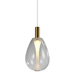 Подвесной светильник со стеклянным плафоном в форме капли NAOMI drop transparent glass варинант исполнения - 1 | Loft Concept в Перми