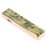 Зажигалка электронная с накладкой из натурального камня Змеевик и с USB проводом для зарядки Stone Lighters варинант исполнения - 1 | Loft Concept в Перми