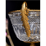 Чаша из прозрачного стекла с ручками и ободком из бронзы Eden Garden варинант исполнения - 3 | Loft Concept в Перми