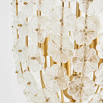 Подвесной светильник декорированный цветами из стекла Lightness of Flowers варинант исполнения - 2 | Loft Concept в Перми