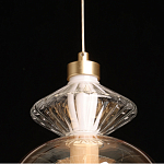 Подвесной светильник с вертикальной композицией из прозрачных и янтарных стеклянных шаров и ромбов Gabriel Scott Luna варинант исполнения - 19 | Loft Concept в Перми