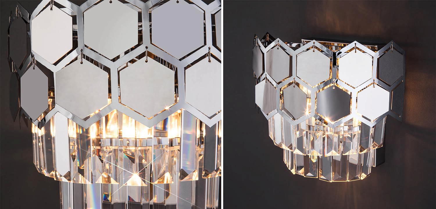Бра Hanging Hexagon Moira Sconce chrome Бра Hanging Hexagon Moira Sconce chrome - Loft-Concept в Перми