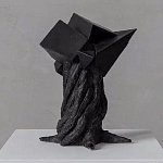 Скульптура «Окаменелый рост», Черный объект варинант исполнения - 2 | Loft Concept в Перми