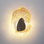 Бра с волнообразным стеклянным плафоном и вставкой из мрамора Liquid Stone варинант исполнения - 8 | Loft Concept в Перми