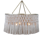 Люстра круглая плетеная с бахромой Wicker Tassel Chandelier варинант исполнения - 1 | Loft Concept в Перми