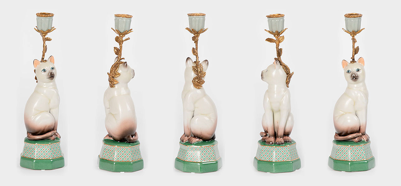 Подсвечник фигурка Кошка Candlestick cat Подсвечник фигурка Кошка Candlestick cat - Loft-Concept в Перми