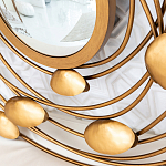 Зеркало в круглой раме украшенной раковинами с жемчугом Pearl in the Gleam варинант исполнения - 3 | Loft Concept в Перми