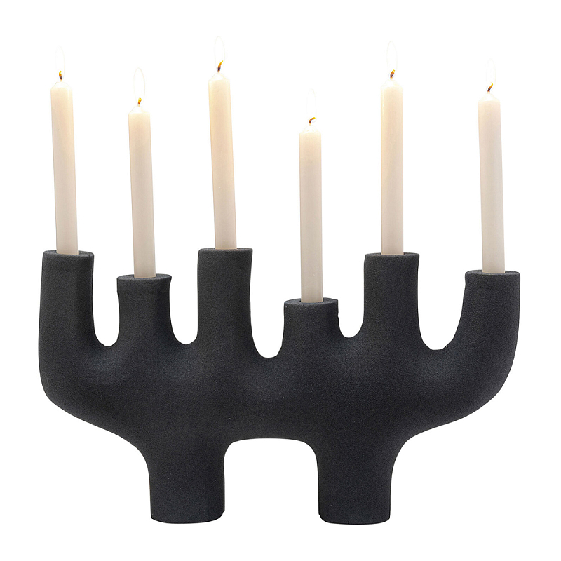 Подсвечник алюминиевый черный Ember Черный в Перми | Loft Concept 