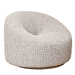 Кресло вращающееся круглой формы из серого шенилла Favorite Vacation Place варинант исполнения - 4 | Loft Concept в Перми