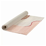 Ковер из хлопка с абстрактным принтом бежевого цвета Elysian Flow Blush варинант исполнения - 2 | Loft Concept в Перми