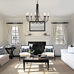 Люстра черного цвета ручной работы с канделябрами и переплетенной проволочной драпировкой Elstead Lighting варинант исполнения - 6 | Loft Concept в Перми