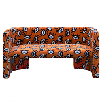 Акцентный Двухместный Диван Leela Оранжевый Орнамент варинант исполнения - 3 | Loft Concept в Перми