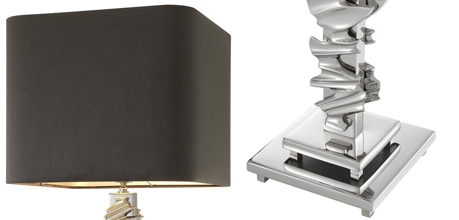 Настольная лампа Eichholtz Table Lamp Abruzzo Nickel Настольная лампа Eichholtz Table Lamp Abruzzo Nickel - Loft-Concept в Перми