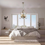 Люстра в виде клетки с цветами Flower Cell варинант исполнения - 4 | Loft Concept в Перми