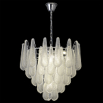 Люстра с подвесками из рифленного стекла в форме капель Textured Glass Chandelier варинант исполнения - 13 | Loft Concept в Перми