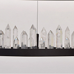 Люстра с двумя кольцами черного цвета с хрустальными элементами QUARTZ CRYSTAL варинант исполнения - 6 | Loft Concept в Перми