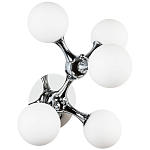 Бра с 5-ю плафонами из стеклянных шаров Pearls Suspension Chrome Wall Lamp варинант исполнения - 1 | Loft Concept в Перми