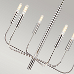 Люстра с 6-ю лампами на тонких изогнутых рожках в современном стиле Feiss варинант исполнения - 11 | Loft Concept в Перми