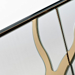 Консоль с ящиками зеркальная с золотым декором Gold Painted Mirror Console варинант исполнения - 3 | Loft Concept в Перми