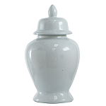 Ваза белая с крышкой однотонная Chinoiserie Ceramics варинант исполнения - 1 | Loft Concept в Перми