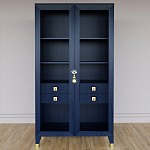 Дизайнерский шкаф витрина Elsa Dreams Blue с 4-мя ящиками варинант исполнения - 1 | Loft Concept в Перми