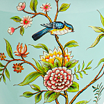 Настольная лампа голубая с изображением птиц Slip Away варинант исполнения - 6 | Loft Concept в Перми