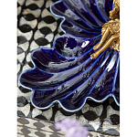 Менажница темно-синяя фарфоровая с бронзовой фигуркой ангела Eden Garden варинант исполнения - 4 | Loft Concept в Перми