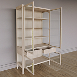 Витрина Primo со стеклянными фасадами и буфетом шпон Светлый дуб варинант исполнения - 4 | Loft Concept в Перми