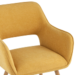 Стул в рогожке желтого цвета NEASAN STOOL варинант исполнения - 7 | Loft Concept в Перми