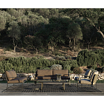 Дизайнерский круглый кофейный стол из металла с мраморным декором PANNA COTTA Coffee Table варинант исполнения - 3 | Loft Concept в Перми