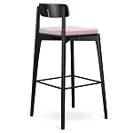 Барный стул из массива ясеня с обивкой из рогожки Elegant Ash Shape варинант исполнения - 3 | Loft Concept в Перми