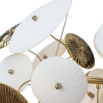 Люстра с белыми и золотистыми цветами Dahlia Flowers Lamp варинант исполнения - 7 | Loft Concept в Перми