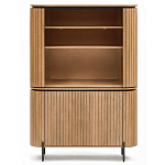 Буфет высокий из дерева манго и металла с открытыми полками и 2-мя дверцами Toinette варинант исполнения - 3 | Loft Concept в Перми