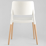 Пластиковый стул на ножках из массива бука Ferret White варинант исполнения - 6 | Loft Concept в Перми