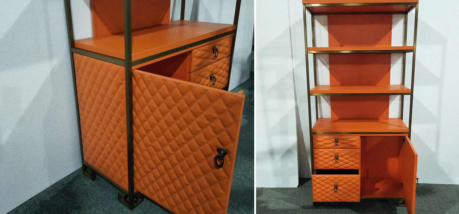 Стеллаж Bookcase Leather Capitone Стеллаж Bookcase Leather Capitone - Loft-Concept в Перми