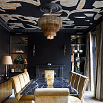 Обои ручная роспись в стиле Арт-деко Symphony Original colourway on Flint silk dupion варинант исполнения - 2 | Loft Concept в Перми