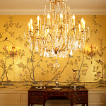 Обои ручная роспись Badminton Deep Rich Gold gilded paper варинант исполнения - 4 | Loft Concept в Перми