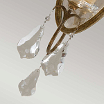 Бра с овальным зеркальным основанием с лампой в виде свечи и хрустальными подвесками Feiss варинант исполнения - 4 | Loft Concept в Перми