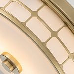 Потолочный светильник для ванных комнат цвета латунь в виде металлической клетки с геометрическими узорами Quoizel варинант исполнения - 4 | Loft Concept в Перми