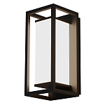 Уличный настенный светильник прямоугольный с чёрной рамкой Высота 35 см Geometric Glow варинант исполнения - 1 | Loft Concept в Перми