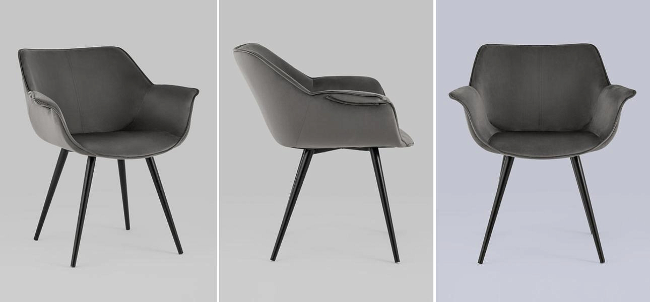Стул Mason chair Темно-Серый велюр Стул Mason chair Темно-Серый велюр - Loft-Concept в Перми