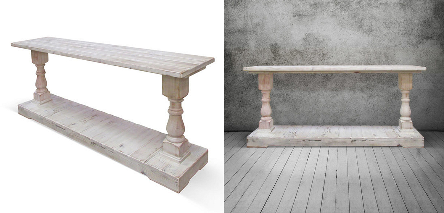 Консоль Oxford Washed Antique White Console Консоль Oxford Washed Antique White Console - Loft-Concept в Перми