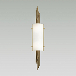 Бра с цилиндрическим белым плафоном на бронзовом основании с вертикальным декором из металлических трубок Sohne варинант исполнения - 2 | Loft Concept в Перми