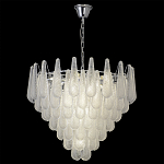 Люстра с подвесками из рифленного стекла в форме капель Textured Glass Chandelier варинант исполнения - 5 | Loft Concept в Перми