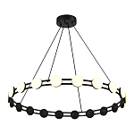 Люстра кольцевая с круглыми светодиодными источниками света Maxine Light варинант исполнения - 4 | Loft Concept в Перми