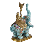 Подсвечник в виде слона из фарфора с бронзовыми элементами Elephant in the Garden of Eden варинант исполнения - 3 | Loft Concept в Перми