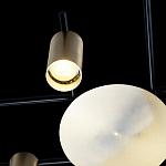 Потолочный светильник с 8-ю цилиндрическими плафонами цвета латунь TRIBES CHANDELIER варинант исполнения - 5 | Loft Concept в Перми