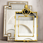 Зеркало прямоугольное Golden Classic Ornament Mirror варинант исполнения - 5 | Loft Concept в Перми